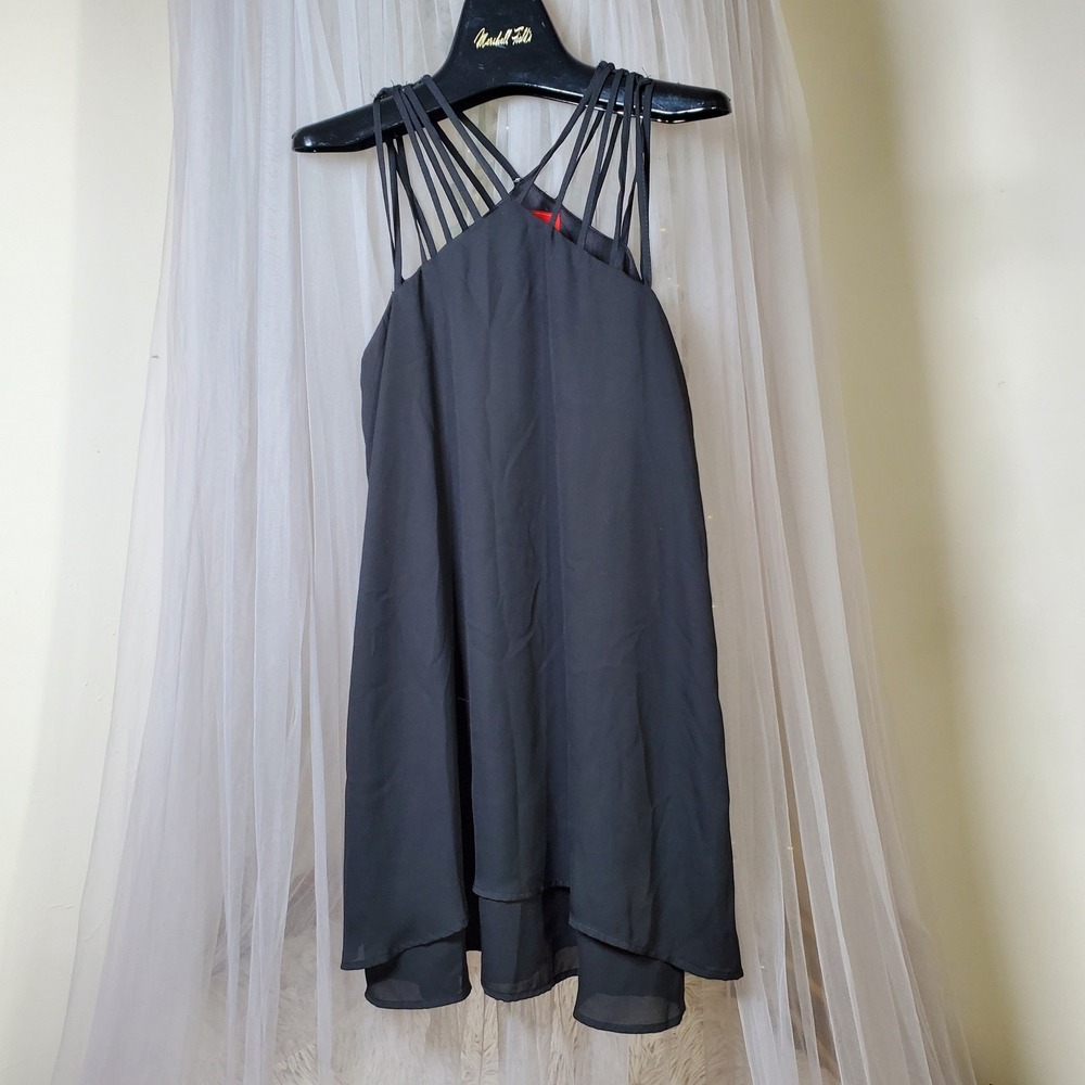Akira Red Label Formal Swing Little Black Mini Dress A Line Cruise Resort Size S - Picture 2 of 6